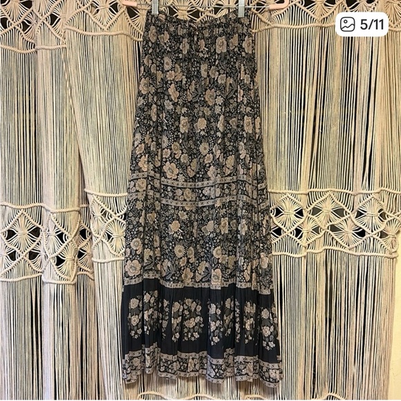 EUC Spell Juniper Maxi Skirt in Charcoal size small - Picture 5 of 11